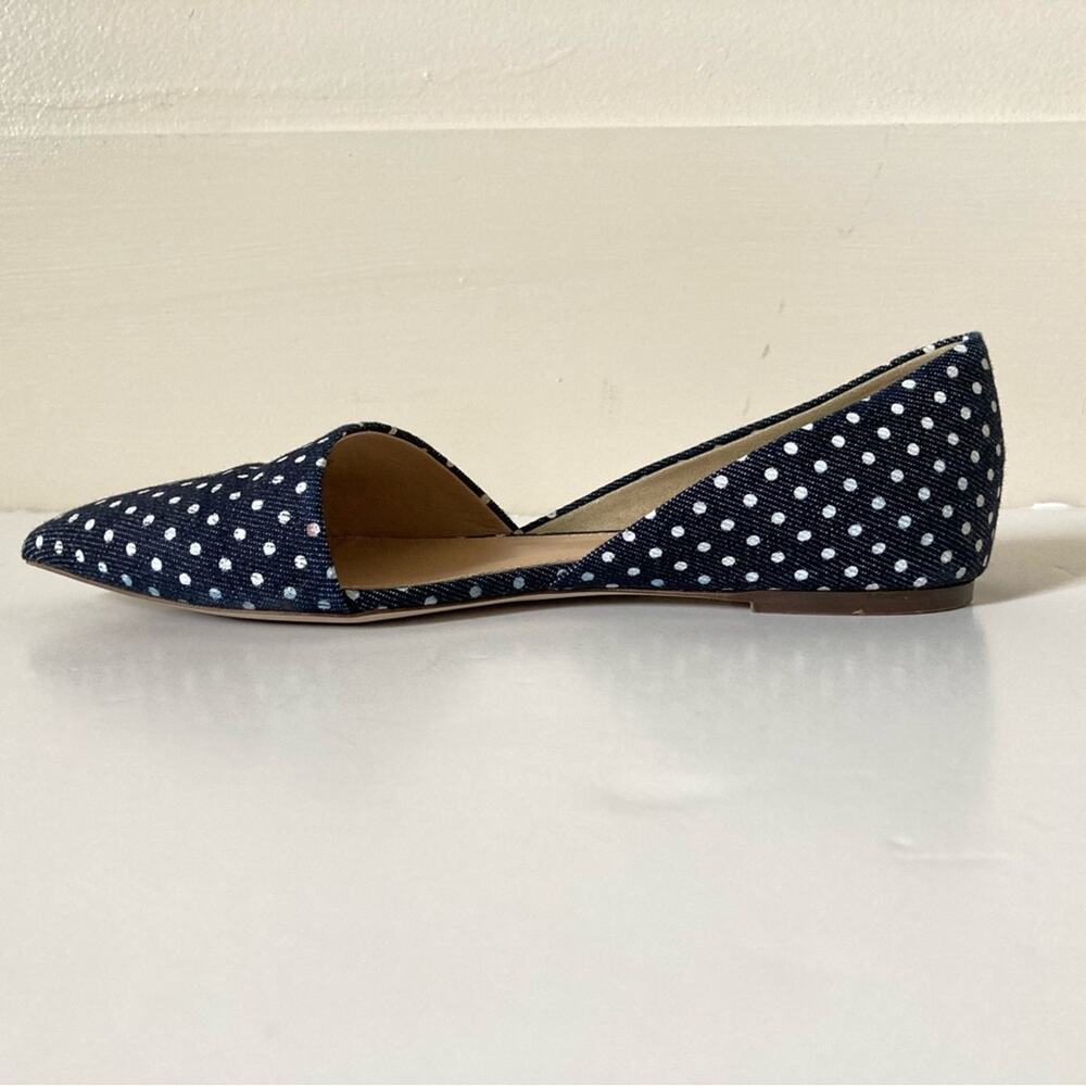 J. Crew D'orday Flats Blue with White Polka Dots Size 6 - Picture 6 of 12